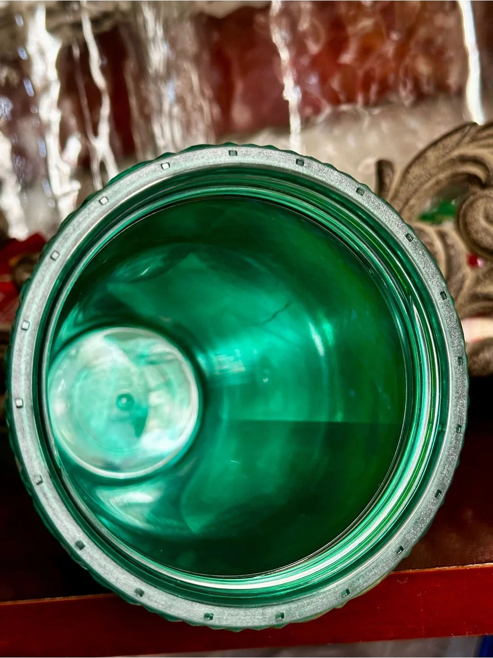 💯 Starbucks Green-Blue Textured Iridescent Tumbler with Embossed Siren / 16 oz.